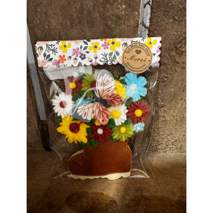Biscuit fait maison - Bouquet de fleurs - Les Pieds dans l'Champs