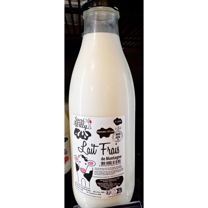Lait frais pasteurisé 1L - Les Pieds dans l'Champs