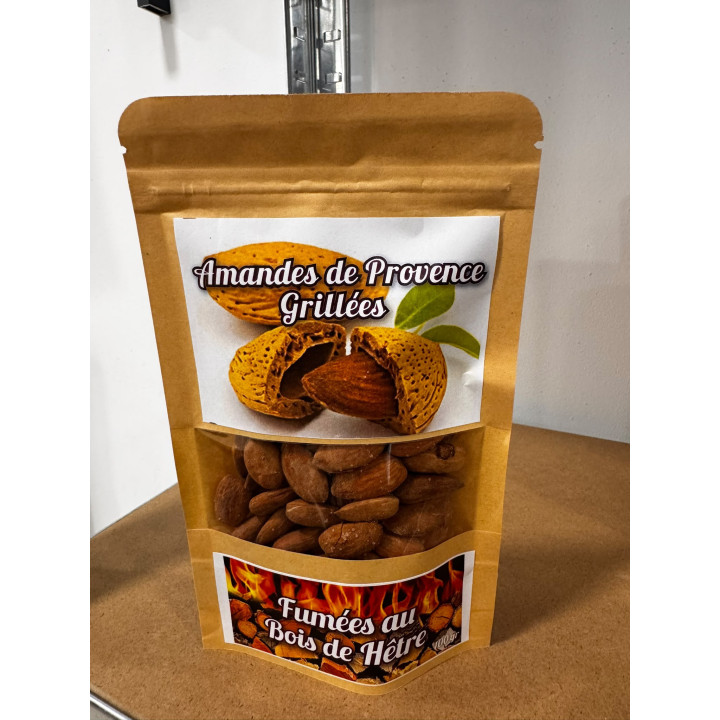 Amandes de Provence grillées - Fumées au bois de Hêtre - 100g  - Les Pieds dans l'Champs