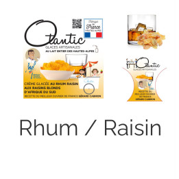 Glace Rhum Raisin - Bac 750ml - Les Pieds dans l'Champs