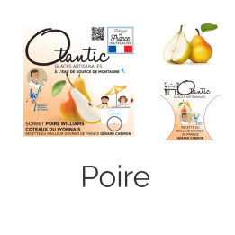 Glace Poire - Bac 750ml - Les Pieds dans l'Champs