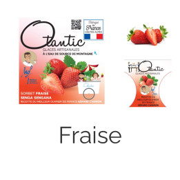 Glace Fraise - Bac 750ml - Les Pieds dans l'Champs