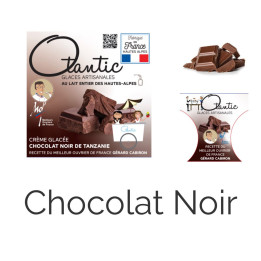 Glace Chocolat noir - Bac 750ml - Les Pieds dans l'Champs