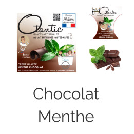 Glace Chocolat Menthe - Bac 750ml - Les Pieds dans l'Champs