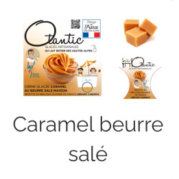 Glace Caramel Beurre Salé - Bac 750ml - Les Pieds dans l'Champs