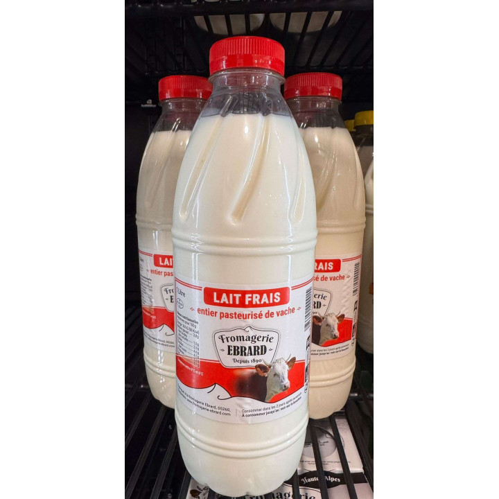 Lait frais entier pasteurisé de vache - 1L - Les Pieds dans l'Champs