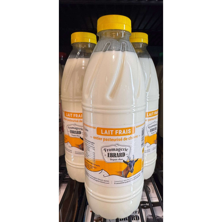 Lait frais entier pasteurisé de chèvre - 1L - Les Pieds dans l'Champs