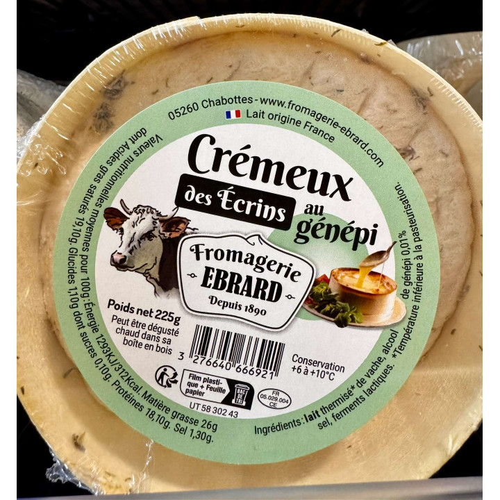Crémeux des écrins au génépi - 225g - Les Pieds dans l'Champs