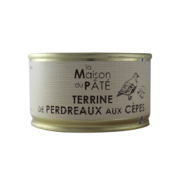 Terrine de perdreau aux cèpes 130g - Les Pieds dans l'Champs