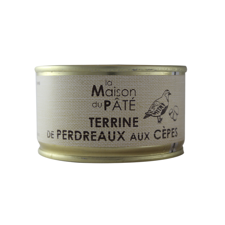 Terrine de perdreau aux cèpes 130g - Les Pieds dans l'Champs