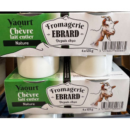 Yaourt Chèvre lait entier - Nature x4 - Les Pieds dans l'Champs