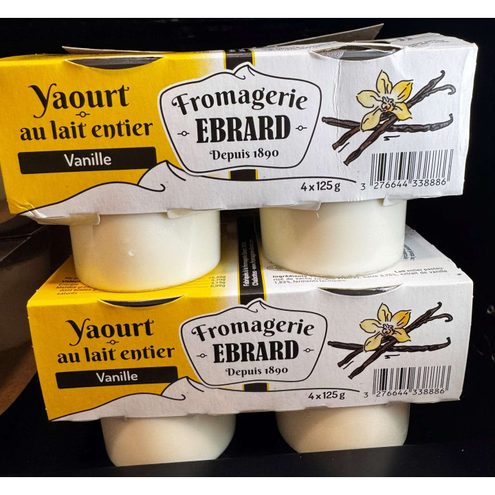 Yaourt au lait entier - Vanille x4